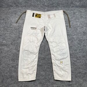 War Tribe Immortal Warrior White BJJ Gi Pants 10 oz Ripstop W2 Mens